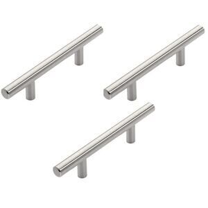 3-PK Dynasty P-1001-SN European 5.75 in. Bar Pull Cabinet Pull- Satin Nickel